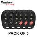 5 x 2004-2018 Toyota Sienna / 6-Button Keyless Entry Remote / PN: 89742-AE051 / GQ43VT20T (AFTERMARKET) (Pack of 5)
