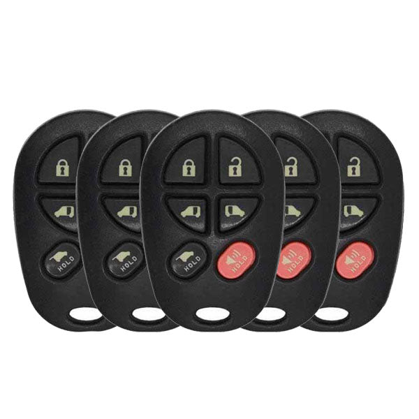 5 x 2004-2018 Toyota Sienna / 6-Button Keyless Entry Remote / PN: 89742-AE051 / GQ43VT20T (AFTERMARKET) (Pack of 5)