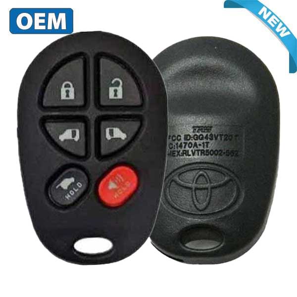 2004-2018 Toyota Sienna / 6-Button Keyless Entry Remote / PN: 89742-AE051 / GQ43VT20T (OEM)