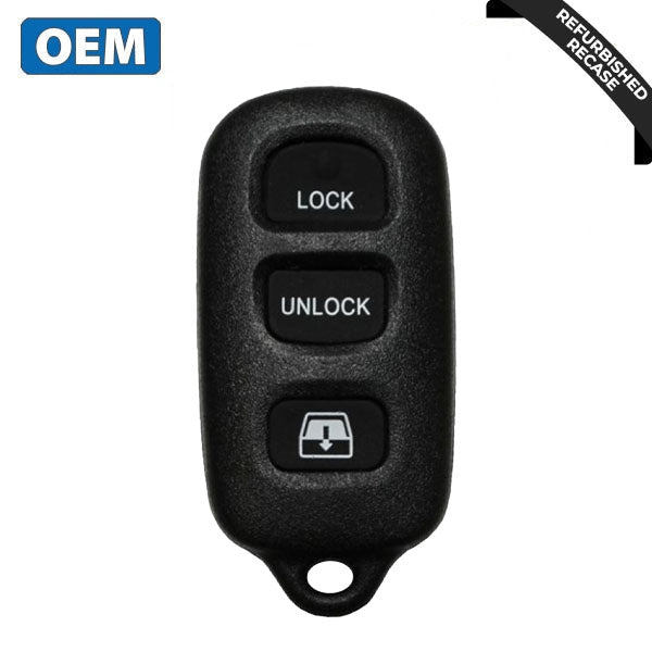 2001-2004 Toyota Sequoia / 4-Button Keyless Entry Remote / w/Rear Glass / PN: 89742-0C010 / HYQ12BAN (OEM Recase)