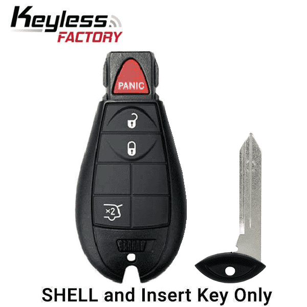 2008-2019 Chrysler Dodge Jeep VW 4-Button Fobik Key SHELL for IYZ-C01C (AFTERMARKET)