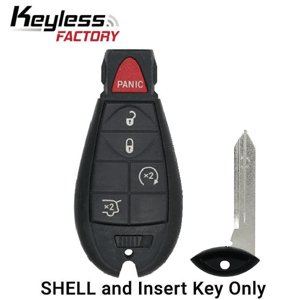 2008-2019 Chrysler Dodge Jeep VW 5-Button Fobik Key SHELL for IYZ-C01C (AFTERMARKET)