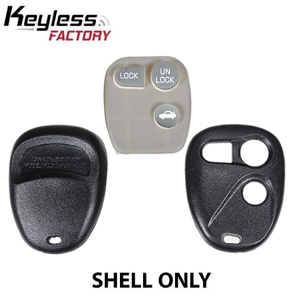 1996-2002 GM / 3-Button Keyless Entry Remote SHELL / PN: 16245100-29 / ABO1502T / Black (AFTERMARKET)
