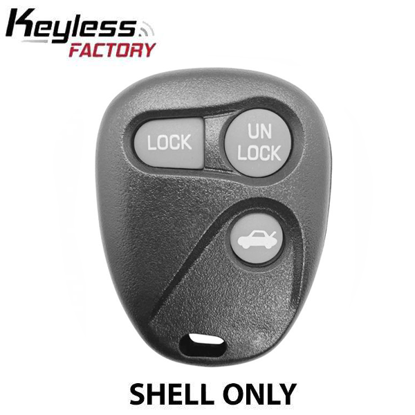 1996-2002 GM / 3-Button Keyless Entry Remote SHELL / PN: 16245100-29 / ABO1502T / Black (AFTERMARKET)