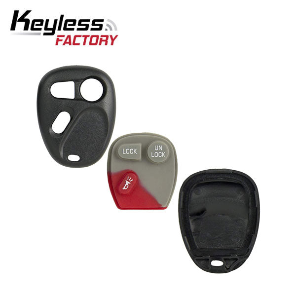 1998-2002 GM Keyless Entry Remote SHELL for KOBUT1BT - Black (AFTERMARKET)