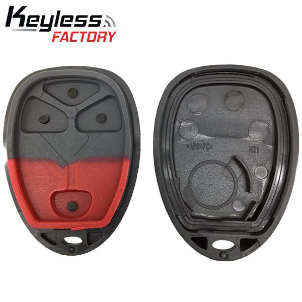 2007-2017 GM / 4-Button Keyless Entry Remote SHELL / PN: 22936098 / OUC60270 / Black (AFTERMARKET)