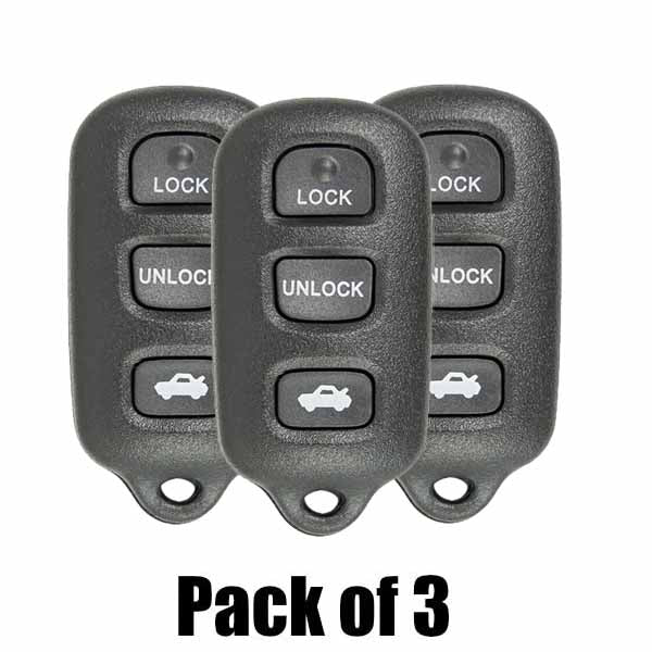 3 x 1998-2008 Toyota / 4-Button Keyless Entry Remote / GQ43VT14T / R-TOY-14T4 (Bundle of 3)