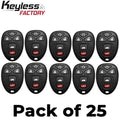 25 x 2004-2013 GM / 5-Button Keyless Entry Remote / PN: 22733524 / KOBGT04A (AFTERMARKET) (Bundle of 25)