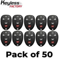 50 x 2004-2013 GM / 5-Button Keyless Entry Remote / PN: 22733524 / KOBGT04A (AFTERMARKET) (Bundle of 50)