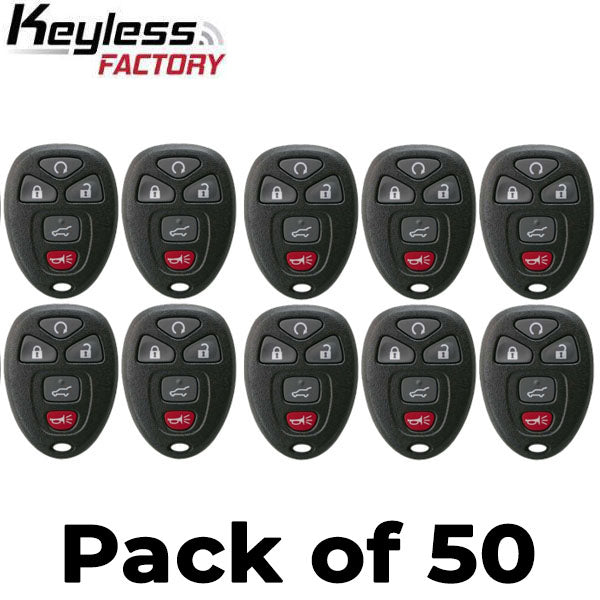 50 x 2007-2017 GM / 5-Button Keyless Entry Remote / PN: 20869057 / OUC60270 OUC60221 (AFTERMARKET) (Bundle of 50)