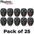 25 x 2007-2017 GM / 5-Button Keyless Entry Remote / PN: 20869057 / OUC60270 OUC60221 (AFTERMARKET) (Bundle of 25)
