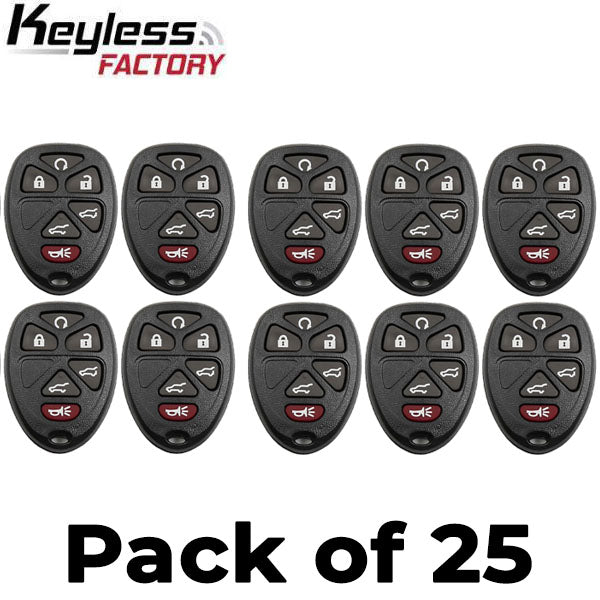 25 x 2007-2014 GM / 6-Button Keyless Entry Remote / PN: 15913427 / OUC60270 / (AFTERMARKET) (Bundle of 25)