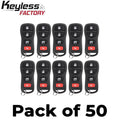 50 x 2002-2017 Nissan / Infiniti / 4-Button Keyless Entry Remote / KBRASTU15  (AFTERMARKET) (Bundle of 50)