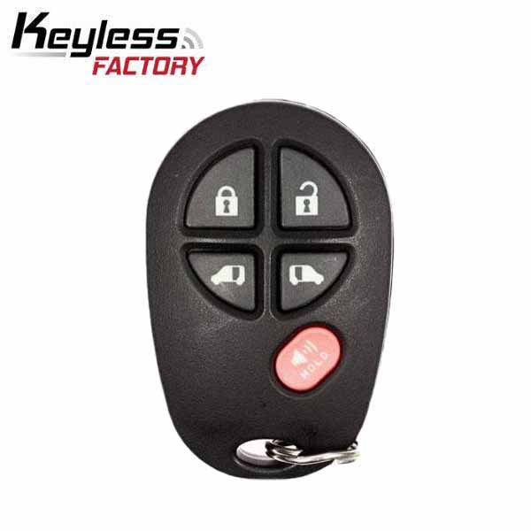 2004-2020 Toyota Sienna / 5-Button Keyless Entry Remote / PN: 89742-AE031 / GQ43VT20T / (AFTERMARKET)