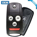 2010-2014 Acura ZDX TSX / 4-Button Flip Key / PN: 35113-SZN-A00 / MLBHLIK-1T (Driver 1) (OEM)