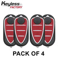 4 x 2010-2016 Alfa Romeo Giulietta / 3-Button Flip Key / 434 MHz (AFTERMARKET) (Pack of 4)