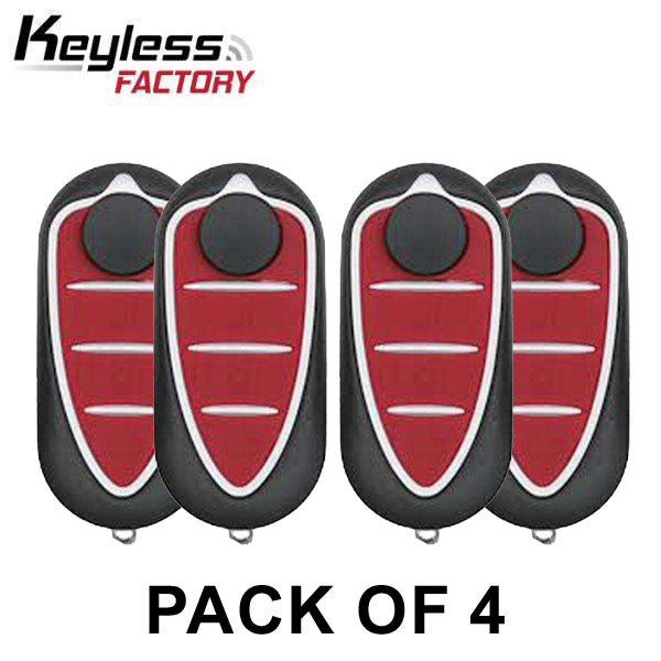 4 x 2010-2016 Alfa Romeo Giulietta / 3-Button Flip Key / 434 MHz (AFTERMARKET) (Pack of 4)
