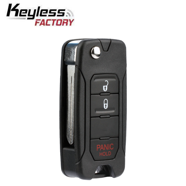 2004-2015 Chrysler Dodge Jeep Mitsubishi / 3-Button Remote Flip Key / OHT692427AA (AFTERMARKET)