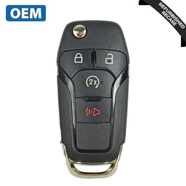 2015-2022 Ford F-Series Raptor Ranger / 4-Button Flip Key / PN: 164-R8134 / N5F-A08TDA (Chip 128 Bit) (OEM Recase)
