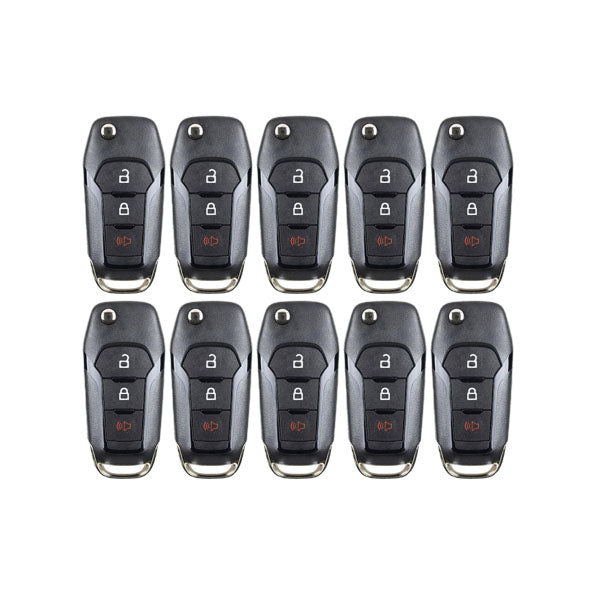 25 x 2015-2022 Ford / 3-Button Flip Key / PN: 164-R8130 / N5F-A08TAA (AFTERMARKET) (Bundle of 25)