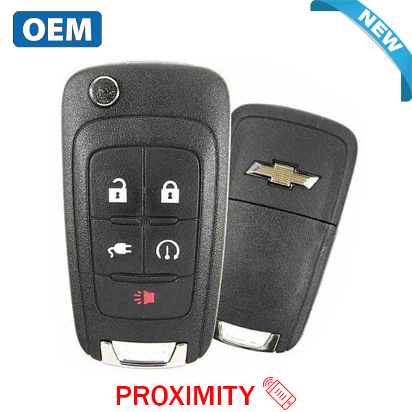2011-2015 Chevrolet Volt / 5-Button Flip Key w/ Plug-In / PN: 22923862 / OHT05918179 / PEPS (OEM)