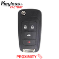 2010-2021 Chevrolet / 4-Button Flip Key / PN: 5921872 / OHT05918179 / HU100 / PEPS (AFTERMARKET)