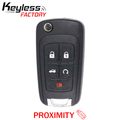 2010-2019 GM / 5-Button Flip Key / PEPS / PN: 13504199 / OHT01060512 / HU100 / PEPS (AFTERMARKET)