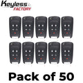 50 x 2010-2019 GM / 5-Button Flip Key / PEPS / PN: 13504199 / OHT01060512 / HU100 / PEPS (AFTERMARKET) (Bundle of 50)