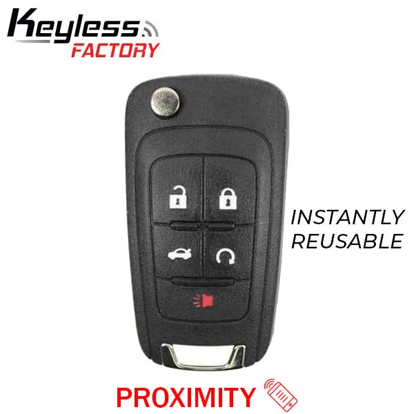2010-2019 GM / 5-Button Reusable Flip Key / PN: 13500319 / OHT01060512 / HU100 / PEPS (AFTERMARKET)
