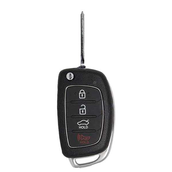 2015-2017 Hyundai Sonata / 4-Button Flip Key / PN:  954430-C1010 / TQ8-RKE-4F16 (OEM Recase)
