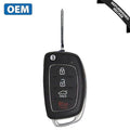 2015-2017 Hyundai Sonata / 4-Button Flip Key / PN:  954430-C1010 / TQ8-RKE-4F16 (OEM Recase)