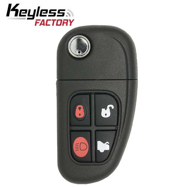 2001-2008 Jaguar / 4-Button Flip-Key / NHVWB1U241 (AFTERMARKET)