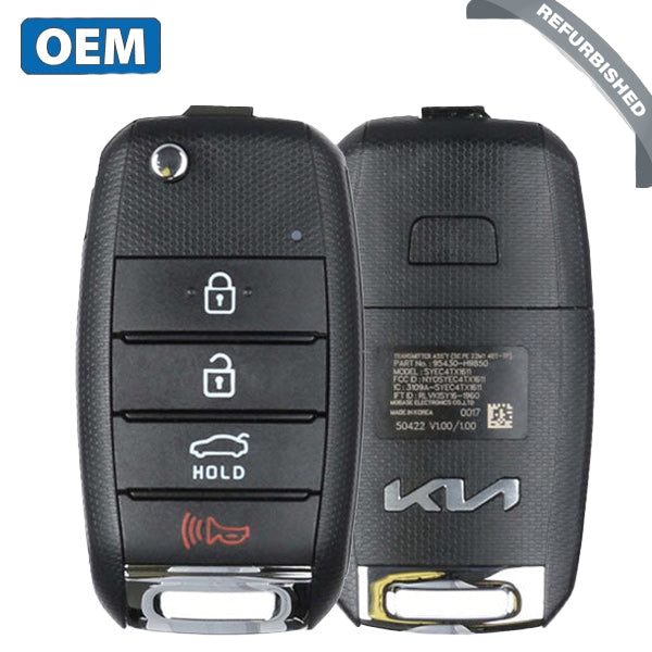 2022-2023 Kia Rio / 4-Button Flip Key / PN: 95430-H9850 / NYOSYEC4TX1611 (OEM Refurb)