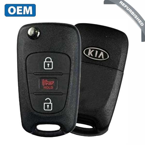 2010-2013 Kia Soul / 3-Button Remote Flip Key / PN: 95430-2K340 / NY0SEKSAM11ATX ((AM-FL)-315-AME) (OEM Refurb)
