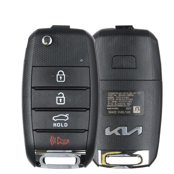 2022-2023 Kia Rio / 4-Button Flip Key / PN: 95430-H9850 / NYOSYEC4TX1611 (OEM)