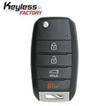 2014-2015 Kia Optima / 4-Button Flip Key / PN: 95430-2T560 / NYODD4TX1306-TFL (AFTERMARKET)