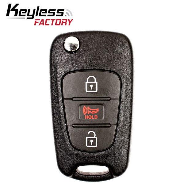 2010-2012 Kia Soul / 3-Button Flip Key / PN: 95430-2K250 / NY0SEKSAM11ATX (AM11MY) (AFTERMARKET)