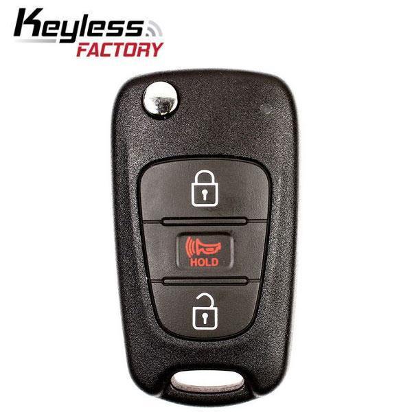 2010-2013 Kia Soul / 3-Button Flip Key / PN: 95430-2K340 / NY0SEKSAM11ATX (AM F/L) (AFTERMARKET)