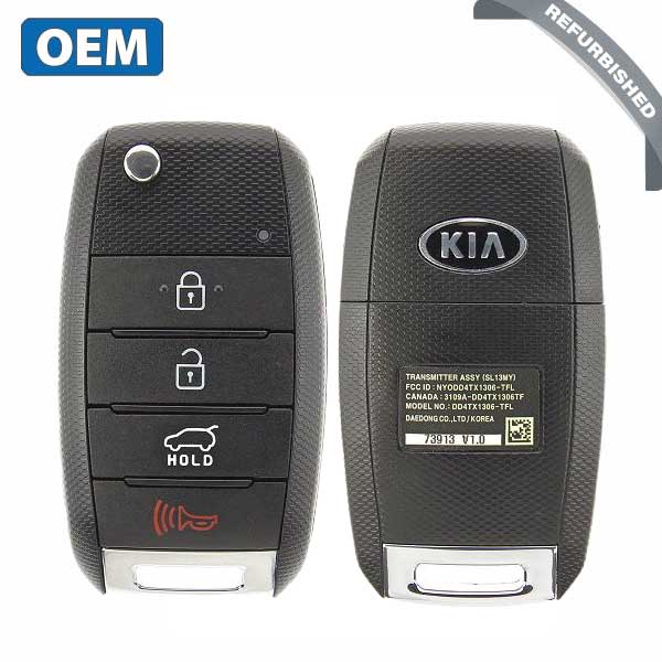 2014-2016 Kia Sportage / 4-Button Flip Key / PN: 95430-3W350 / NYODD4TX1306-TFL (SL13MY) (OEM Refurb)
