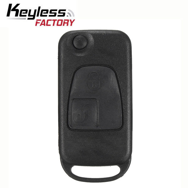 1997-2001 Mercedes SL / 2-Button Flip Key / HU39 / PCF7935 44 Chip for KR55 Key Maker  (AFTERMARKET)