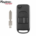 1997-2001 Mercedes SL / 3-Button Flip Key / HU39 / PCF7935 44 Chip for KR55 Key Maker  (AFTERMARKET)