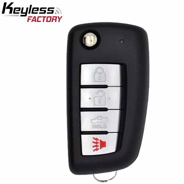 2002-2017 Nissan Infiniti / 4-Button Flip Key / NI04 / NEW STYLE / KBRASTU15 / (AFTERMARKET)