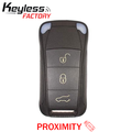2004-2011 Porsche Cayenne / 4-Button Flip Key / 267-104-187 / KR55WK45032 / Keyless Go (AFTERMARKET)