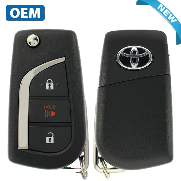 2020-2022 Toyota C-HR / 3-Button Remote Flip Key / PN: 89070-10082  / MOZB3F2F2L (OEM)