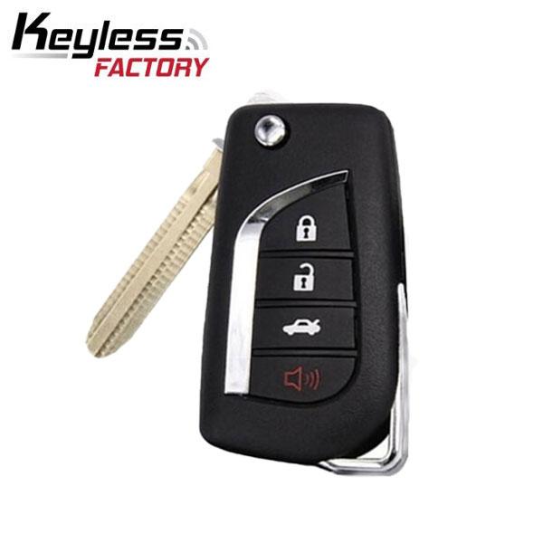 2004-2010 Toyota / 4-Button Flip Key NEW STYLE / GQ43VT20T (67 Chip) (AFTERMARKET)