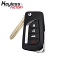 2004-2010 Toyota / 4-Button Flip Key NEW STYLE / GQ43VT20T (67 Chip) (AFTERMARKET)