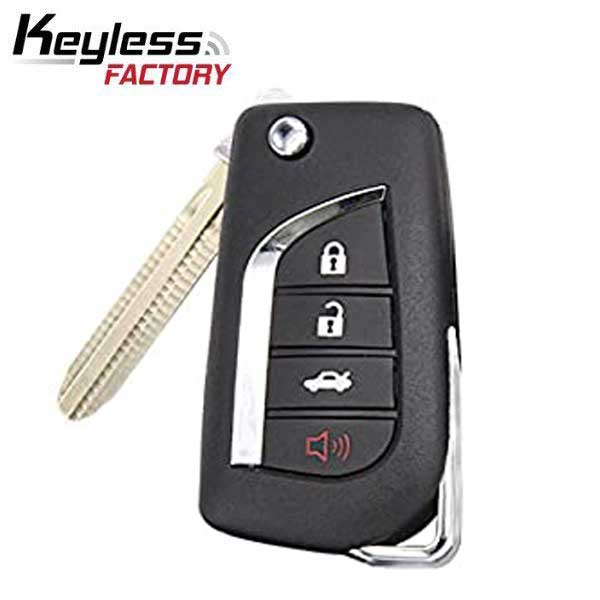 2006-2012 Toyota / 4-Button Flip Key NEW STYLE / HYQ12BBY (67 Chip) (AFTERMARKET)
