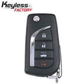 2012-2014 Toyota Camry / 4-Button Remote Flip Key / HYQ12BFB / (G Chip) (AFTERMARKET)