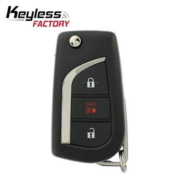4 x 2018-2019 Toyota Camry / 4-Button Flip Key / PN: 89070-06790 / HYQ12BFB (H CHIP) (Pack of 4)