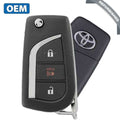 2019-2021 Toyota RAV4 / 3-Button Flip Key / PN: 89070-42G00 / HYQ12BFW (OEM Refurb)